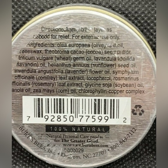 Burt's Bees Natural Remedies Dr. Burt's Res-Q Ointment Lot of 5 tins 0.6 oz. - Picture 3 of 4